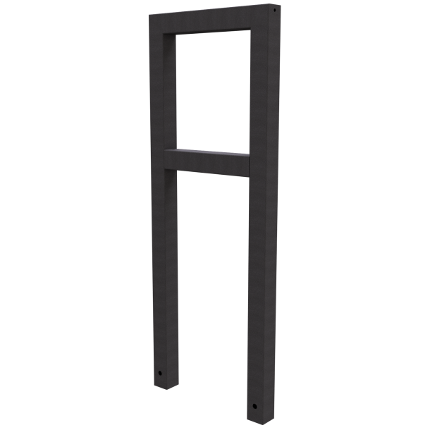 Lean-on hoop made of steel tube | Square tube 60 x 60 mm | with cross bar | total width: 450 mm | hot-dip galvanized and coated DB 703